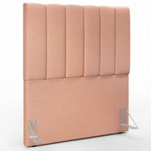 Cabeceira Cama Box Solteiro 100 cm Dália W01 Linho Rosê - Lyam Decor