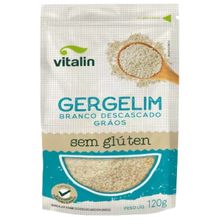 Gergelim Branco Descascado Sem Glúten Vitalin 120g
