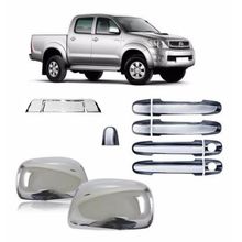 Kit Aplique Cromado Maçaneta Retrovisor Traseira Hilux 2005