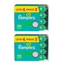 Kit 2 Lenço Umedecido Pampers Aloe Vera 48 Unidades Cada Leve 4 Pague 3 cada