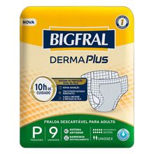 Fralda Geriátrica Bigfral Derma Plus Regular P 9 Unidades Fralda Geri?trica Bigfral Derma Plus Regular P 9 Unidades