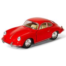 Miniatura Porsche 356B Carrera 2 Kinsmart 1/32  Metal e Fricção Vermelho