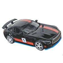Miniatura Carrinho Faixa Metal e Fricção 12 cm Preto Brilhante