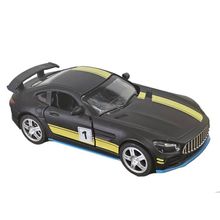 Miniatura Carrinho Faixa Metal e Fricção 12 cm Preto Fosco