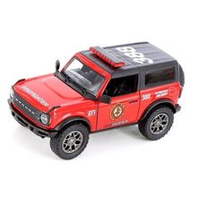 Miniatura Ford Bronco 2022 Kinsmart 1/34 Metal e Fricção Vermelho Bombeiro