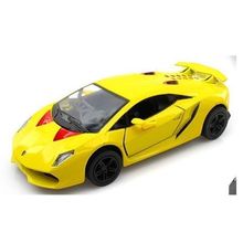Miniatura Lamborghini Sesto Elemento Kinsmart 1\38 Metal e Fricção Amarelo