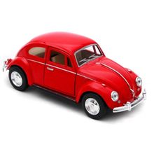 Miniatura Fusca 1967  Kinsmart 1:32 Metal e Fricção Verrnelho Brilhante