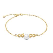 Pulseira de Ouro 18k com Pérola de Água Salgada