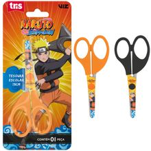 TESOURA ESCOLAR LÂMINA DECORADA - NARUTO - 13CM - TRIS