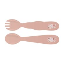 Jogo De Talheres 2 Pcs Le Petit Rosa Pastel Tramontina