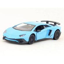 Miniatura Lamborghini Aventador SV Coupé 2015 RMZ City 1/36 Metal e Fricção Azul