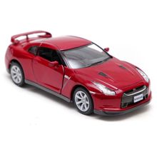 Miniatura Nissan GT-R R35 2009 Kinsmart 1/36 Metal e Fricção Vinho