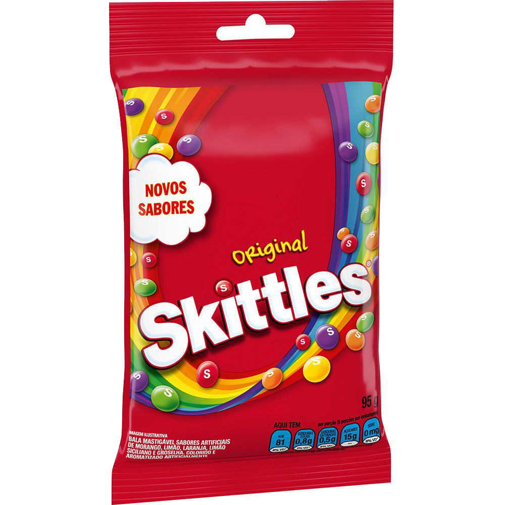 6 Packs de Bala Skittles Original 95G - Skittles