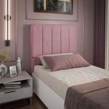 Cabeceira para Cama Box Solteiro Dobuê Veneza com Revestimento em Veludo