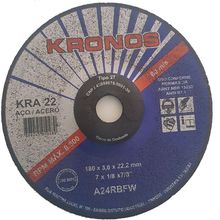 Disco de Corte com Depressão 7" - 180x3x22,2mm - Kronos