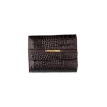 Carteira feminina de couro croco Jade 10,5x13cm
