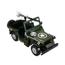 Miniatura Jeep Militar 21x38x17cm - Retrô - Tudo em Caixa