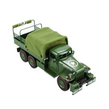 Miniatura Caminhão Militar 17x41x14cm Retrô - Tudo em Caixa