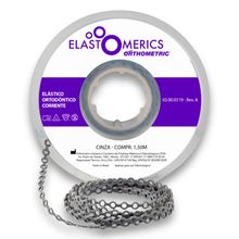Elastômeros Corrente 1,5m Cinza - Orthometric 60.05.6008 Elastômeros Corrente 1,5m Médio Cinza - Orthometric