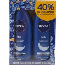 Loção Hidratante Nivea Milk 400ml 2 Unidades