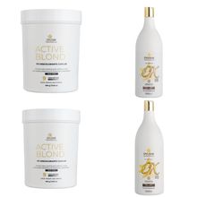 Pó Descolorante 2Un Active Blond + OX 5 Vol+OX 20 Vol DYUSAR