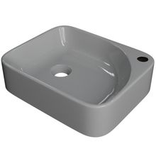 Cuba de Apoio Retangular Para Banheiro Lavabo Cross C01 RO36W Cinza - Lyam