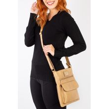 Bolsa transversal de couro liso Karen