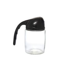 Azeiteiro de Vidro Olive com Tampa Preta 300 ml