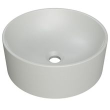 Cuba de Apoio Redonda Para Banheiro Lavabo C01 BL34W Cinza Matte Fosca  - Lyam