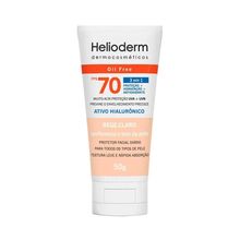Protetor Solar Facial Helioderm Hialurônico FPS 70 Bege Claro 50g