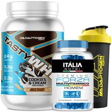 Adaptogen Tasty Whey 3w 900g + Multivitaminico + Brinde - Cookies