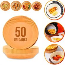 Forro de Papel Antiaderente Para Airfryer – 50 unidades