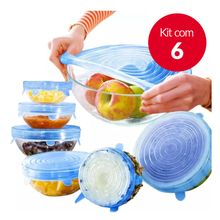 Kit de Tampas de Silicone Universal – 6 peças