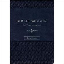 Bíblia NVI, Couro Soft, Azul, Letra Grande, Com Espaço para Anotações, Leitura Perfeita
