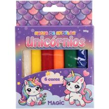 Massa de modelar - Unicórnios (6 cores)