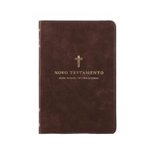 Novo Testamento, NVI, Couro Soft, Cruz Marrom, Leitura Perfeita
