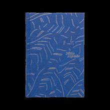 Bíblia Slim NVI, Letra Grande, Couro-soft azul sobre capa dura, Abstrata