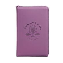 Bíblia NVI com zíper: Em memória de mim, courosoft roxo com toque emborrachado, Leitura Perfeita: Nova Versão Internacional
