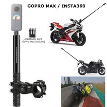 Suporte Alumínio para Moto + Bastão Invisível para Câmeras 360
