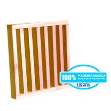 Brise Modular (Breeze) Ripado Madeira Maciça 34x34 cm Sem Pintura NeonX