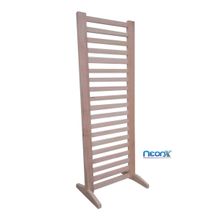 Painel Biombo Divisória Floreira Com Pés 162x54 cm Madeira Ripado NeonX Sem Pintura