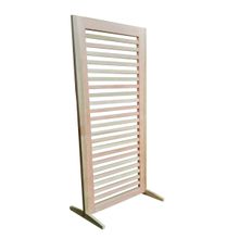 Biombo Painel Breeze Brise Com Pés Madeira 210x80 Cm Vãos Vazados Eucalipto NeonX