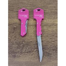 Canivete Chaveiro Mini Faca Personalizado Dobrável Escondida porta-chaves Rosa