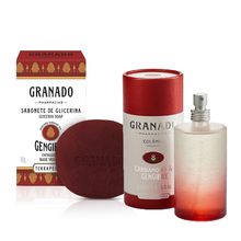 Kit Colônia Granado Terrapeutics Cardamomo e Gengibre 230ML + Sabonete Granado Glicerina Terrapeutics Gengibre 90g