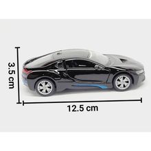 Miniatura BMW I8 Kinsmart 1:36 Metal e Fricção Preto Brilhante.