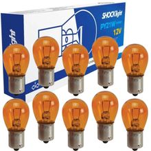 Lâmpada Shocklight 1 Polo 1056 PY21W 12V 21W Amarela Pino Desencontrado - Caixa C/10 (SL-121056A)