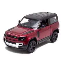 Miniatura Land Rover Defender 90 kinsmart 1/36 Metal e Fricção Vermelho