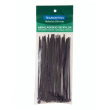 Abraçadeira de Nylon 151x3,7x1,5 mm Tramontina Preta
