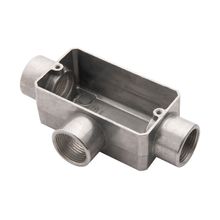 Condulete Tipo T 1/2 Fixo Tramontina sem Tampa com Rosca BSP e sem Pintura