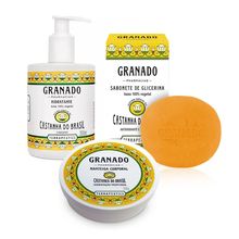 Kit Granado Terrapeutics Castanha do Brasil Sabonete Glicerina 90g + Hidratante 300ml + Manteiga Corporal 200g